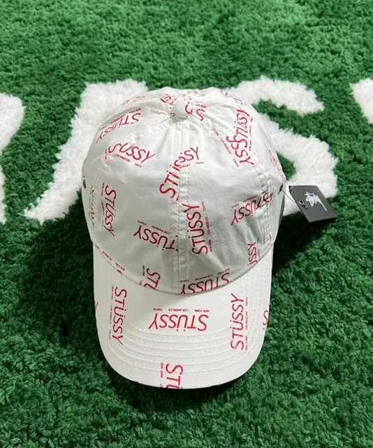 Stüssy Baseball Cap All-Over Logo Print