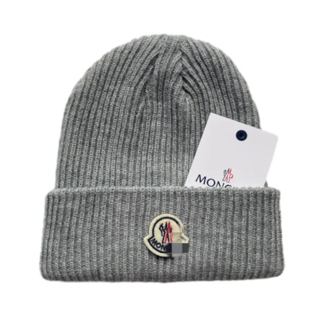Moncler Ribbed Beanie Logo Patch