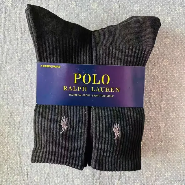 Polo Ralph Lauren Technical Sport Socks 6-Pack Black