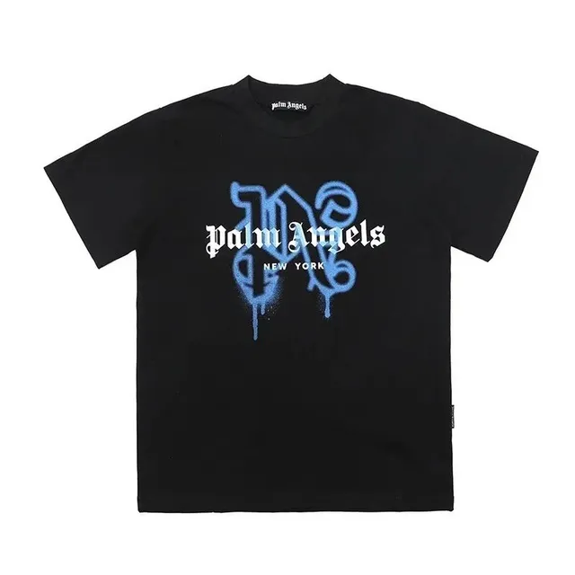 Palm Angels Graphic Tee Spray Paint Logo