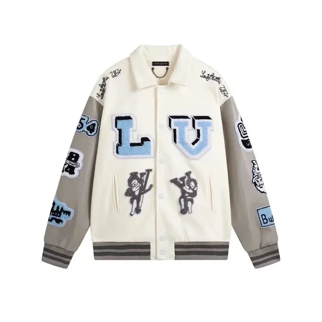 Louis Vuitton Varsity Jacket Embroidered LV Logo