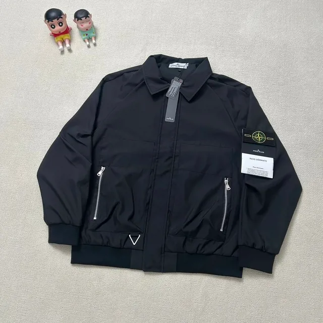 Stone Island Raso Gommato Jacket Black