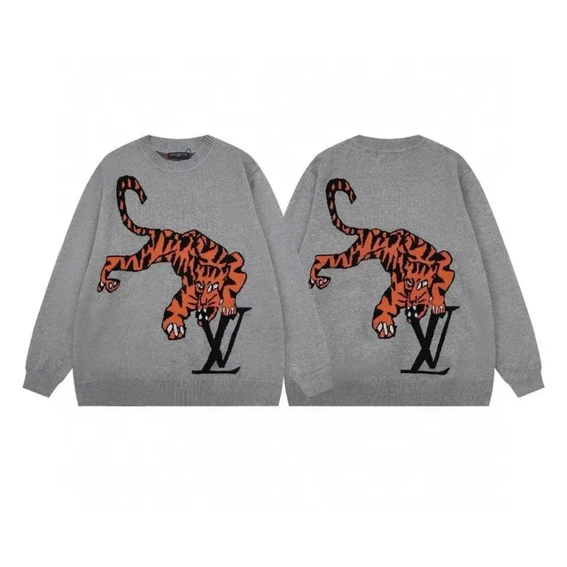 Louis Vuitton Tiger Knit Sweater Orange Tiger Print