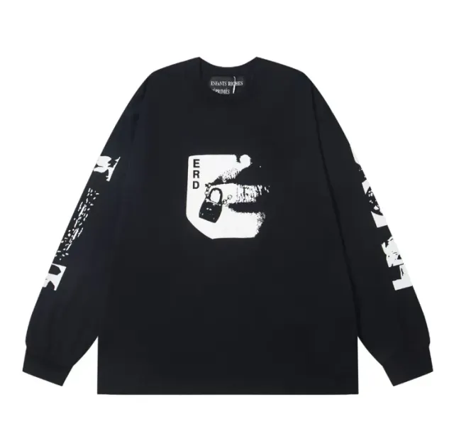 Er021 black and white long sleeve t