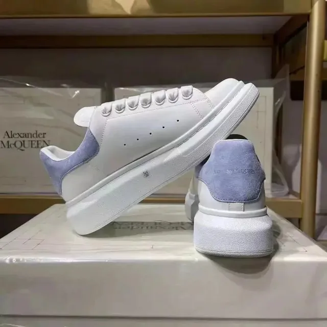 Alexander McQueen Oversized Sneaker White with Lilac Suede Accents