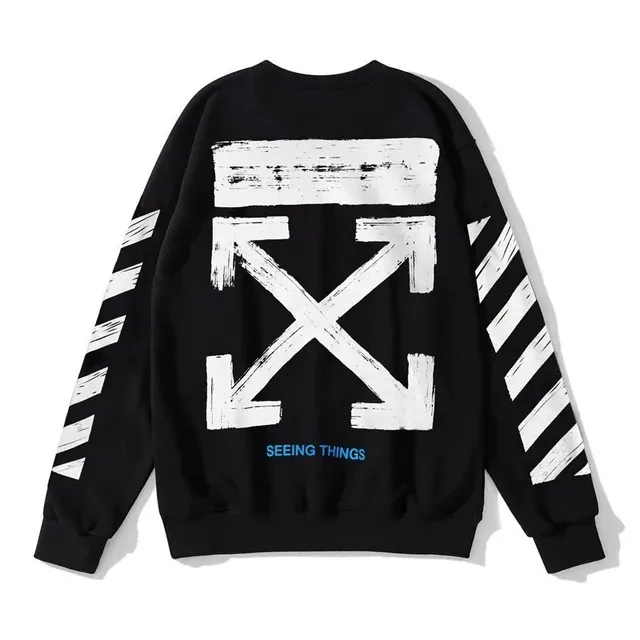 Off-White Crewneck Sweatshirt Diag Arrow Print