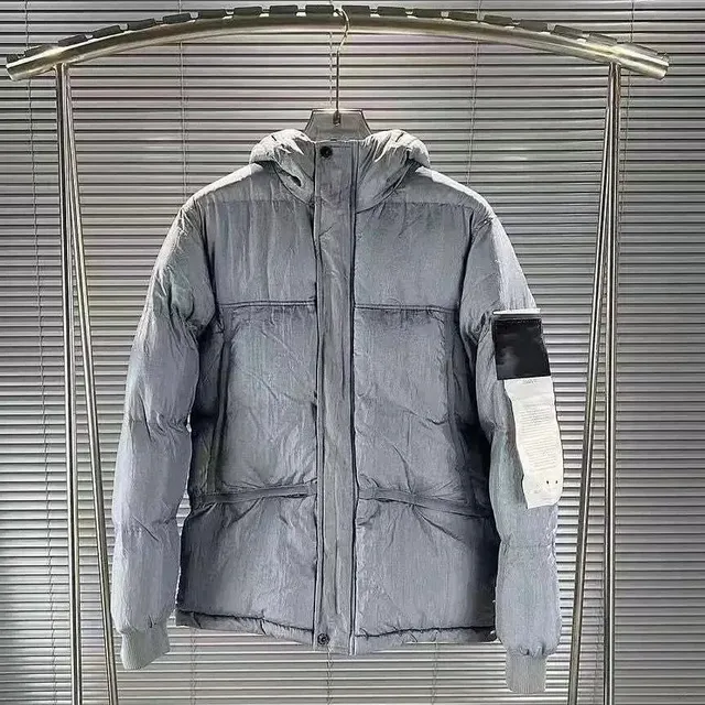 Stone Island Down Jacket Crumpled Nylon