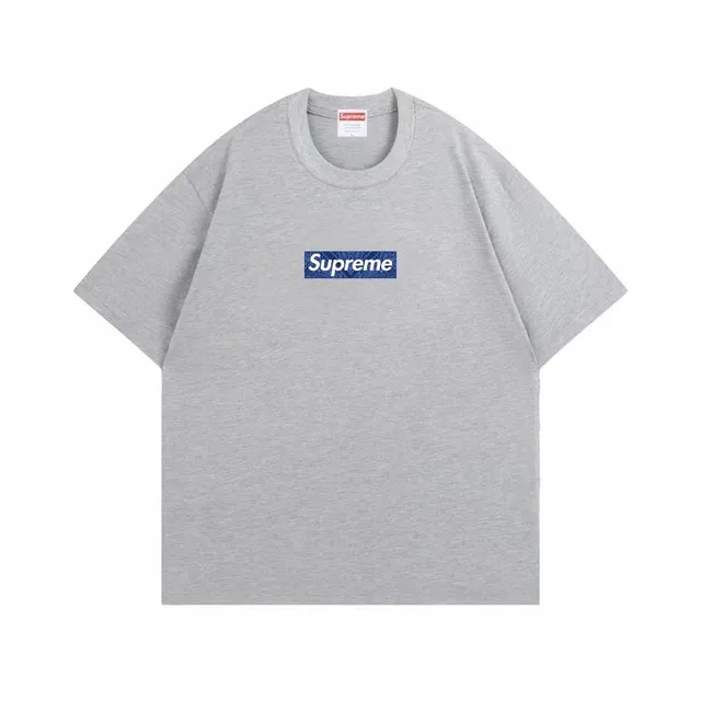 Supreme Box Logo Tee Blue Paisley