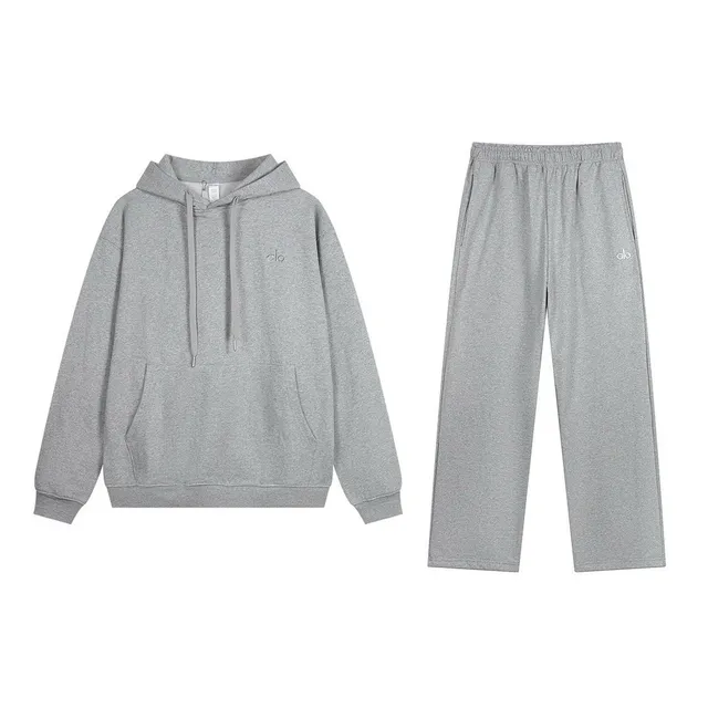 灰色连帽直筒-套装(升级版本,尺码:S-XL)