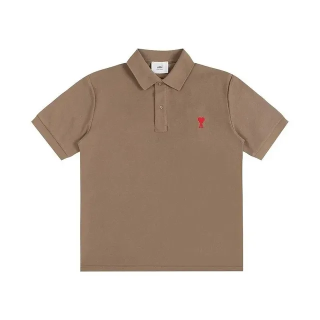 AMI Paris Polo Shirt Red Heart Logo