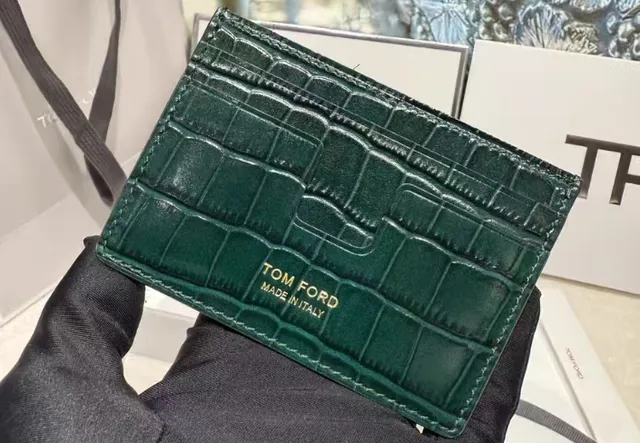Tom Ford Card Holder Crocodile-Embossed