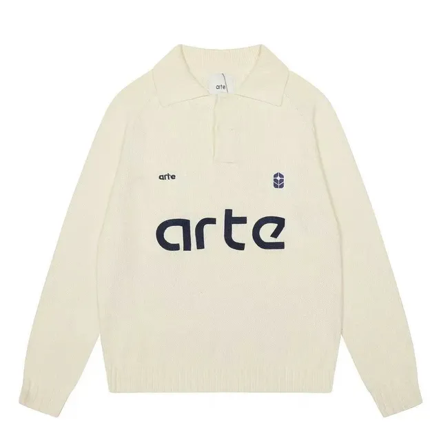 Arte Antwerp Polo Knit Sweater Logo Print