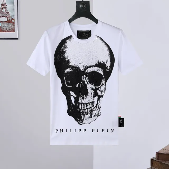 Philipp Plein Skull Graphic Tee Crystal Skull