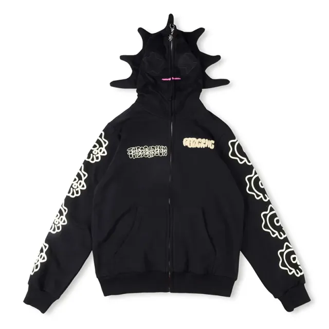 Broken Planet Spiky Hoodie Floral Print
