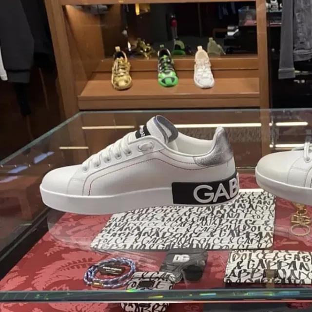 Dolce & Gabbana DG Logo Sneaker White with Black Logo Band
