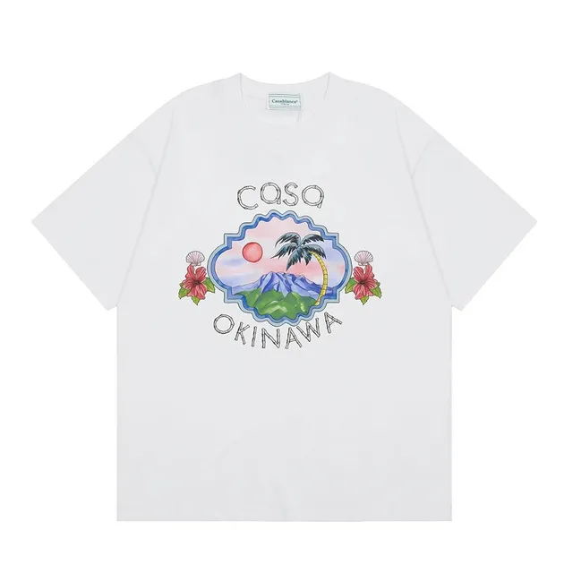 Casablanca Okinawa Graphic Tee Tropical Print