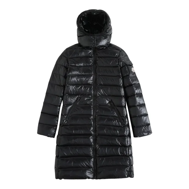 Moncler Long Puffer Coat Glossy Quilted