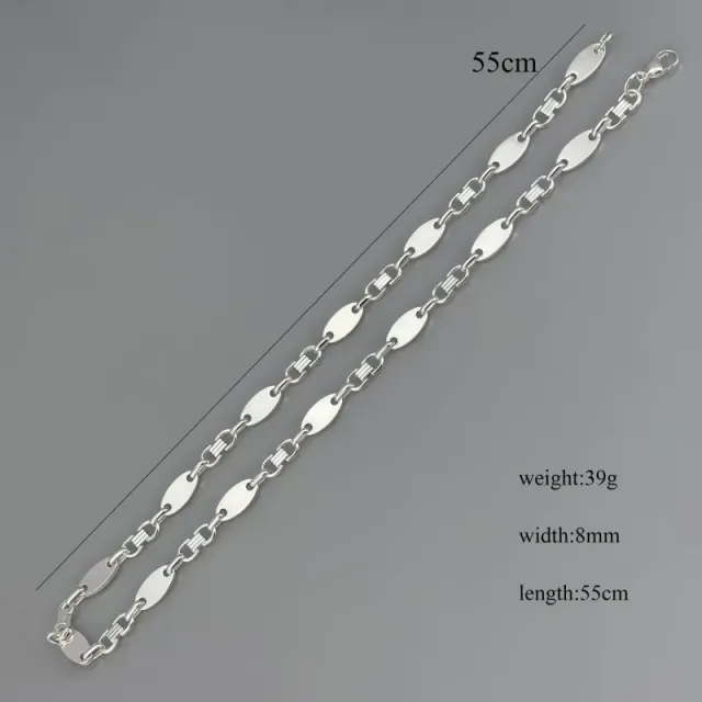 银色项链8mm*55cm