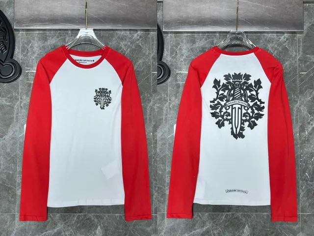 Chrome Hearts Raglan Long Sleeve Tee Crest Print