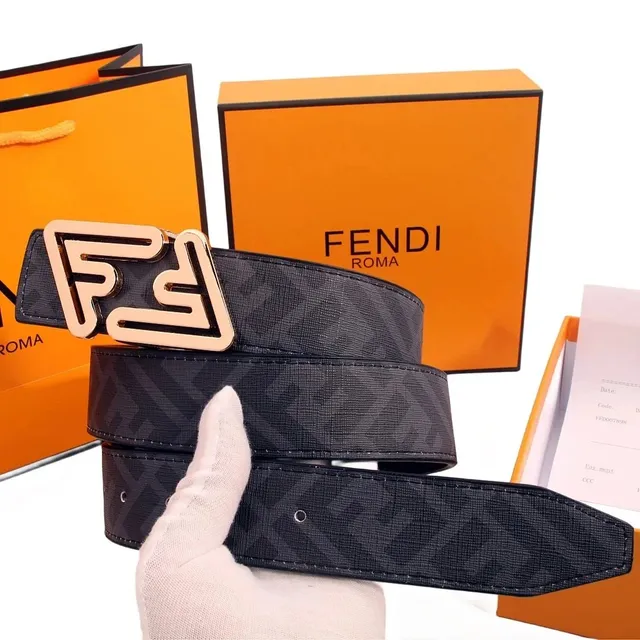 Fendi FF Logo Belt Monogram Canvas