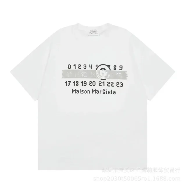 Maison Margiela Number Print Tee Numeric Tape Graphic