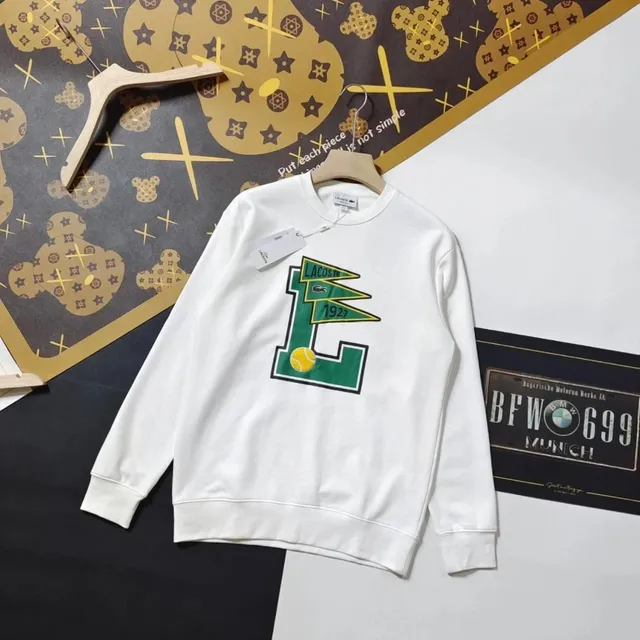 Lacoste Crewneck Sweatshirt Green Logo Appliqué