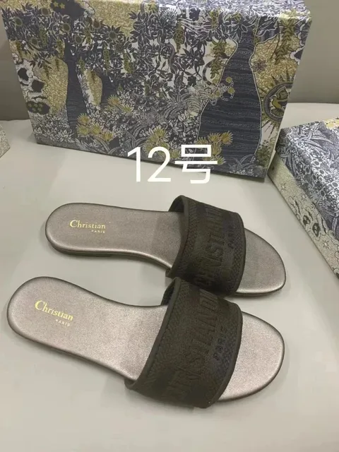 Dior Slide Sandal Oblique Logo