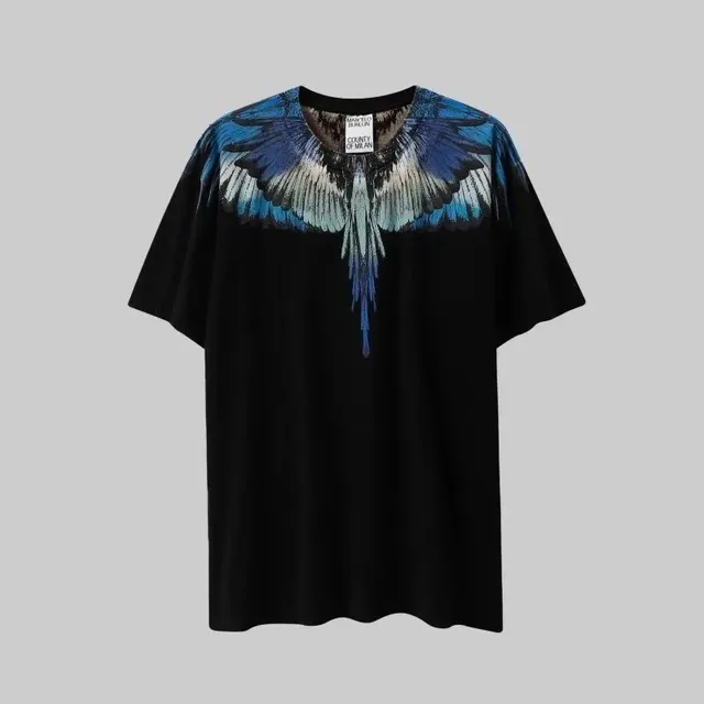 Marcelo Burlon Wings T-Shirt Blue Wings Print