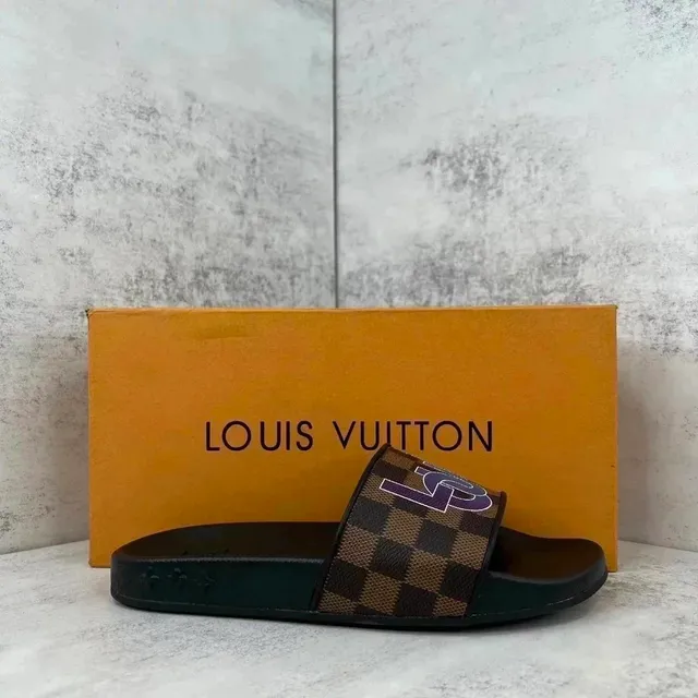 Louis Vuitton Slide Sandal Damier Ebene Monogram