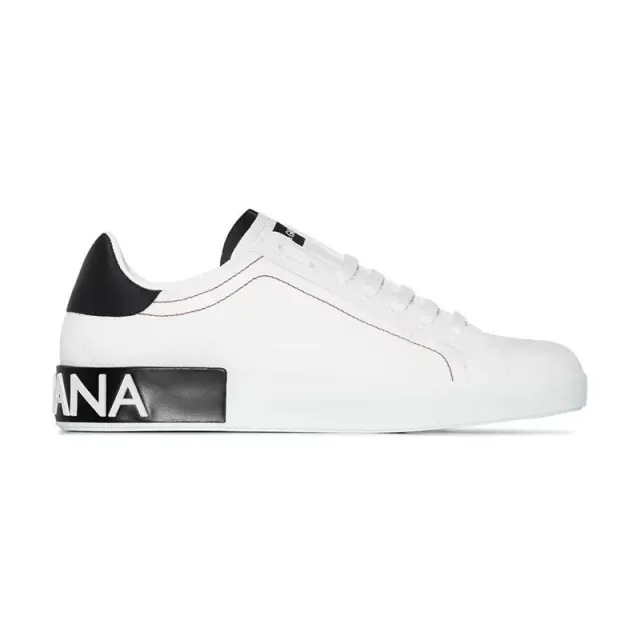 Dolce & Gabbana DG Logo Sneaker White with Black Logo Block