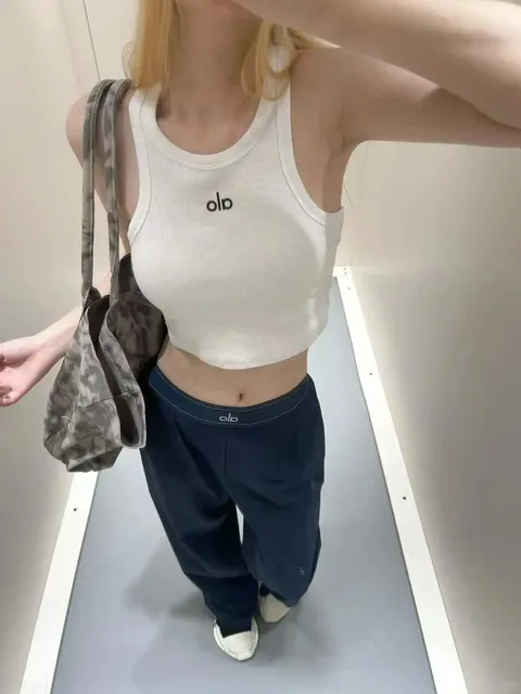 Fear of God Essentials Ribbed Crop Tank Logo