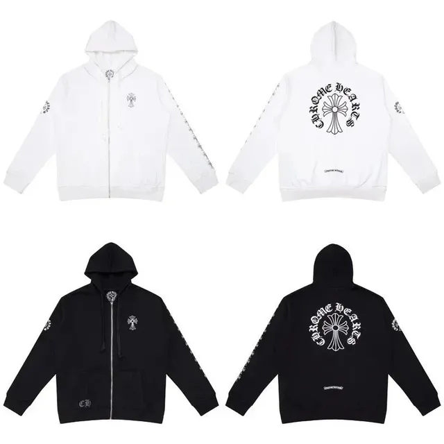 Chrome Hearts Zip-Up Hoodie Cross Logo