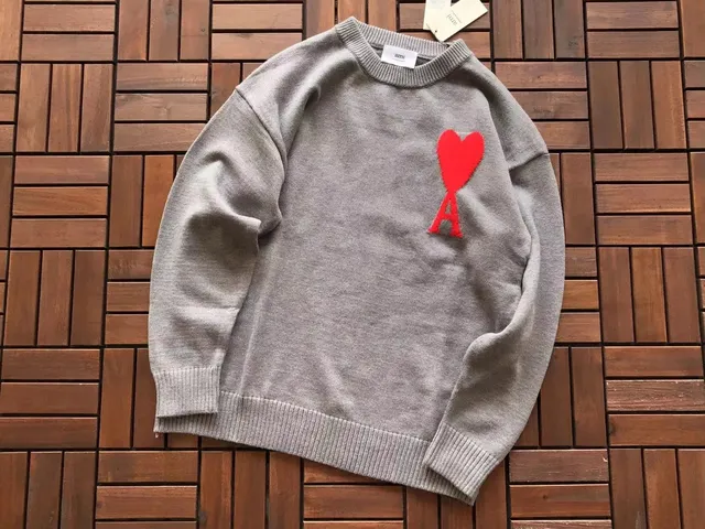 AMI Paris Crewneck Sweater Heart A Logo