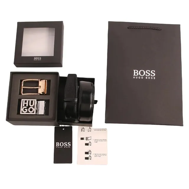 Hugo Boss Reversible Belt Gold/Silver Buckle