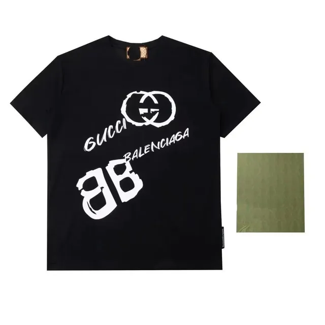 Graphic T-Shirt Gucci x Balenciaga Logo Print