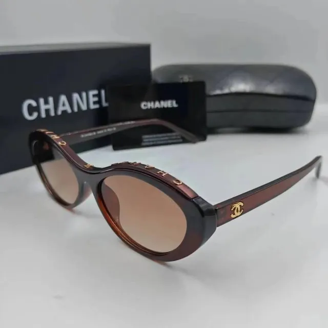 Chanel Sunglasses Tortoiseshell with Gold Logo
