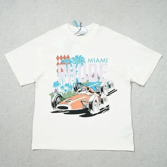 Rhude Graphic T-Shirt G-Prix Miami Print