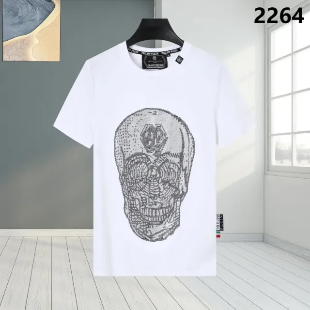 Philipp Plein Skull Graphic T-Shirt Crystal Skull