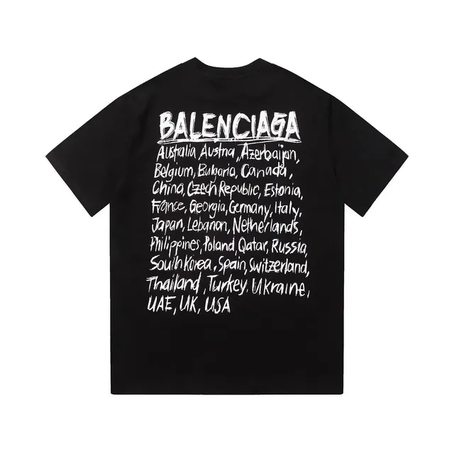 Balenciaga Printed T-Shirt World Countries Graphic