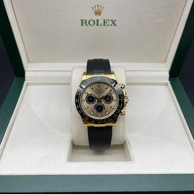 Rolex Oyster Perpetual Cosmograph Daytona Gold Case with Black Ceramic Bezel