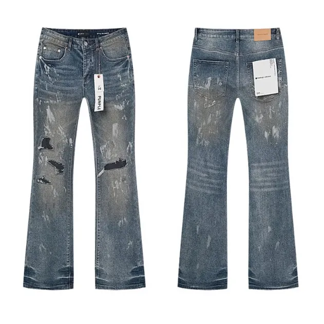 Flared Jeans Distressed Wash