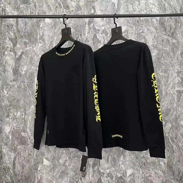 Long Sleeve Tee Chrome Hearts Logo Print