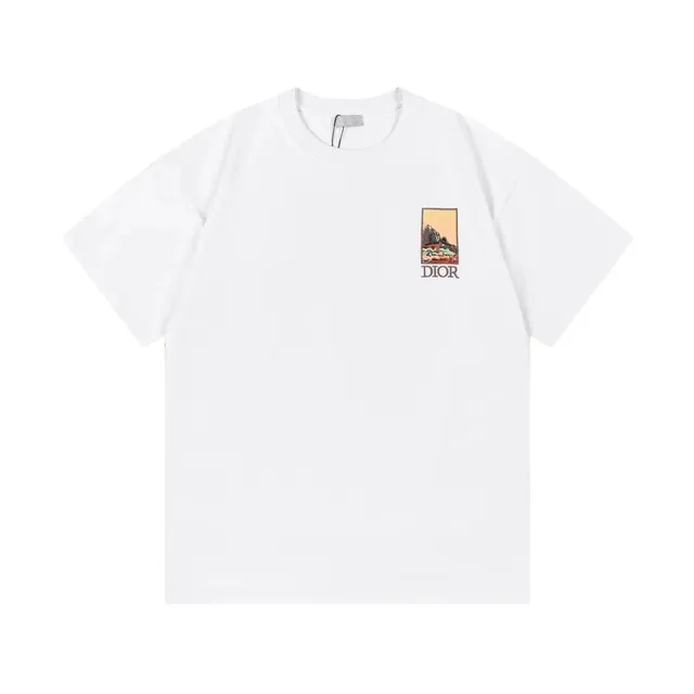 Dior Graphic T-Shirt Mountain Print
