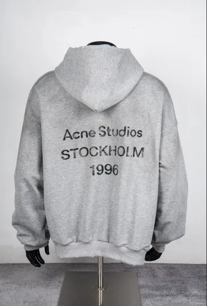 Acne Studios Hooded Sweatshirt Stockholm 1996 Print