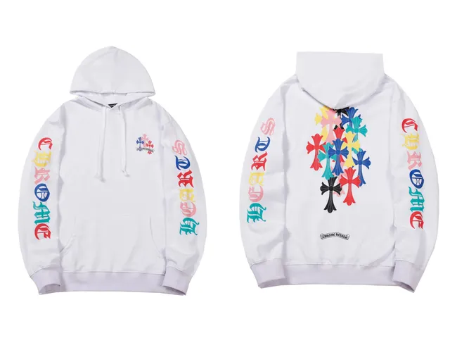 Chrome Hearts Hoodie Multicolor Cross Print