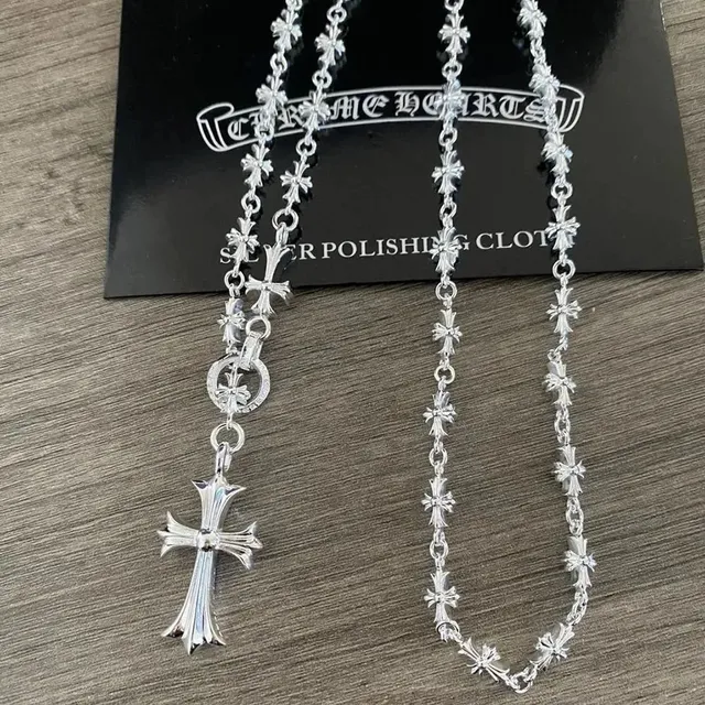 Chrome Hearts Cross Pendant Necklace Silver Cross