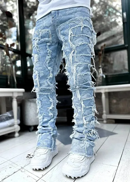 Levi's Distressed Jeans Heavy Ripped Layered