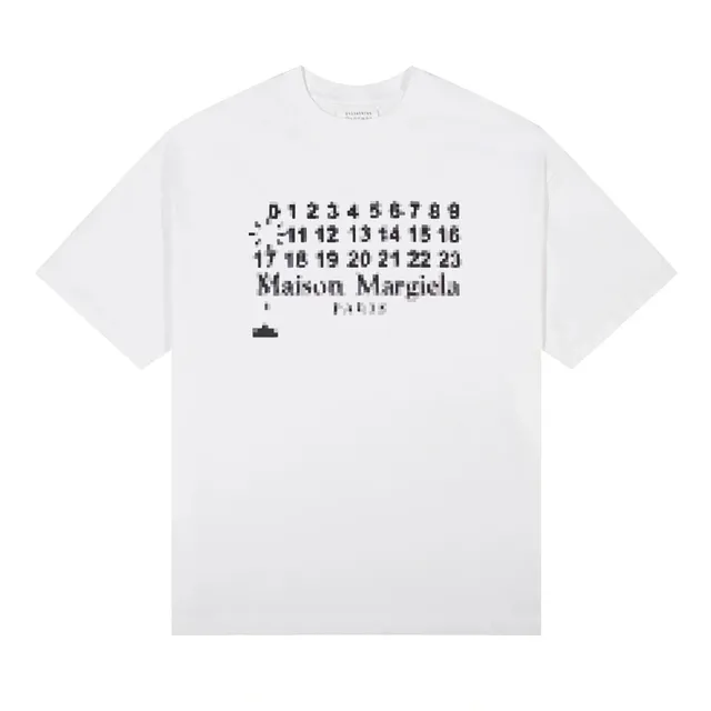 Maison Margiela Pixelated Numbers Tee Pixelated Logo