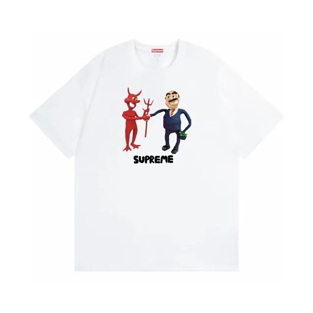 Supreme T-Shirt Devil and Businessman Print