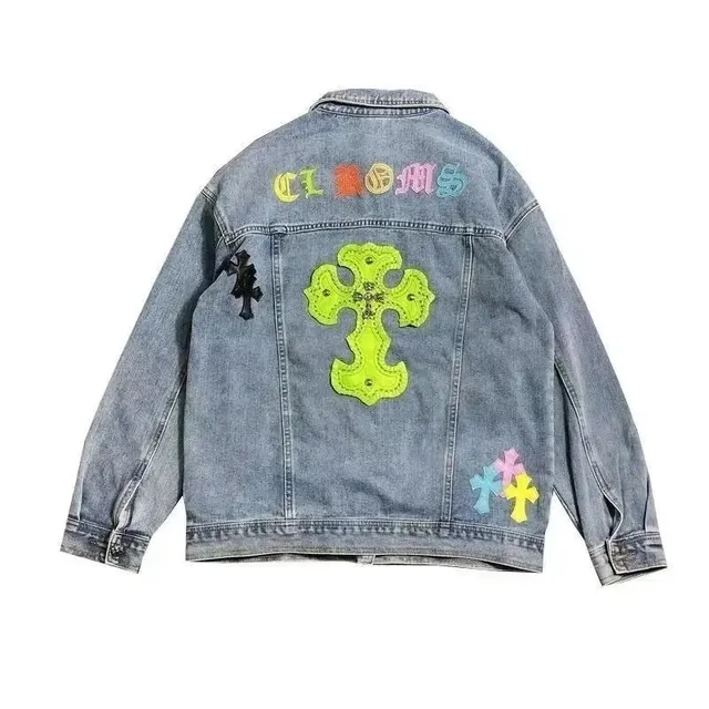 Chrome Hearts Denim Jacket Cross Patch Embroidery